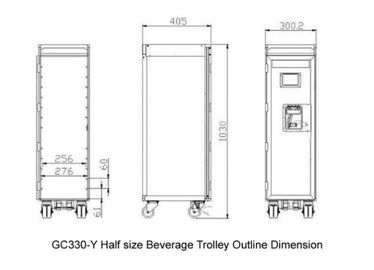 Atlas Half Size Inflight Beverage Trolley / Aircraft Service Cart / Airplane Beverage and Food Trolley/Cart GC330-Y